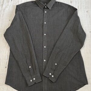 H&M Men's Black Button-Up Shirt XL